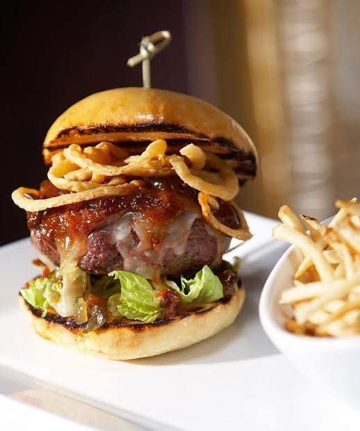 Davio's Northern Italian Steakhouse -“Better Burger”&nbsp;– Kobe beef and mushroom burger, crispy pork belly, spicy fresh avocado