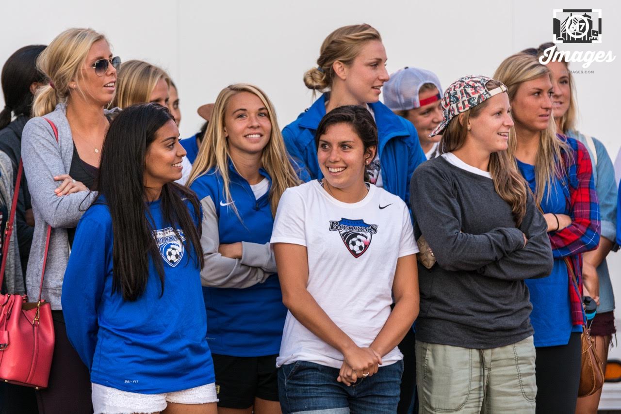 Members of the Boston Breakers. Morgan Marlborough,&nbsp;Suzane Pires , Stephanie Verdoia, Moly Pathman, Maddy Evans, Kassey Kallman.&nbsp;
