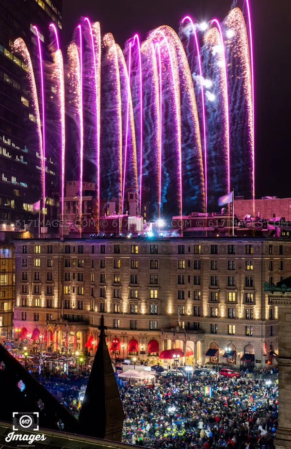 First Night Celebration in Boston's Copley Square at midnight. (Image by 617 Images )